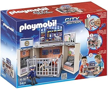 estacion de policia playmobil amazon