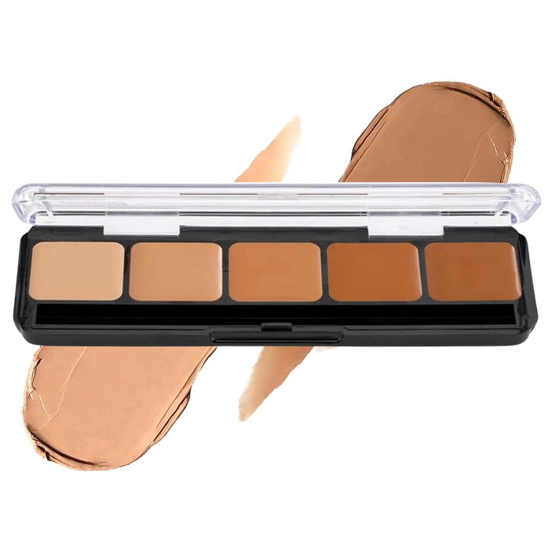 Graftobian Warm #2 | Ultra HD Foundation Palette - Glamour Crème | 30252 | High Definition Crème Makeup Foundation Palette | 5 Well | Cruelty Free
