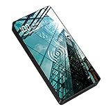 Wireless Portable Charger, 20000mAh high-Capacity high-Speed Wireless Power Bank, with Flashlight, Tempered Glass Panel with LED Display, Suitable for iPhone or Android Phones