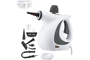 RAINPOT Saker Sakerplus Handheld Pressurized Steam Cleaner,Power Washer，with 1 Set Accessories, Multi-Purpose Steamer for Cleaning Car, Furniture, Floor, Grout and Tile (1 set+1 cloth)