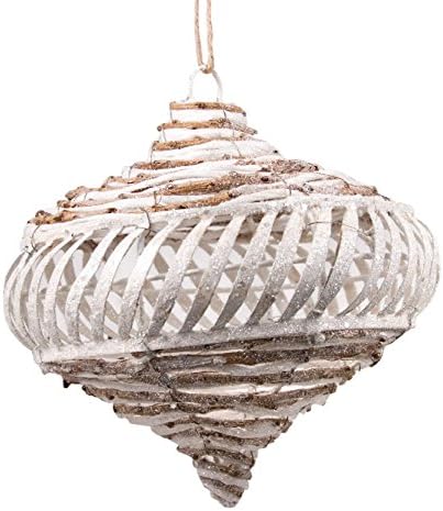 Rustic Finial Rattan Hanging Christmas Ornament