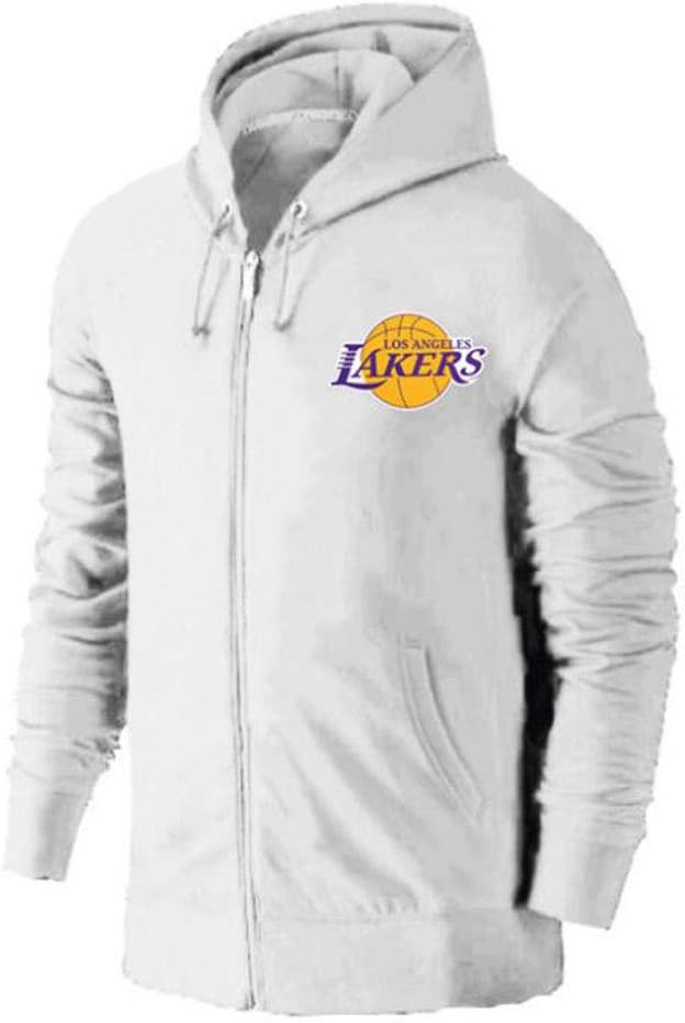 Mmadd Los Angeles Lakers Jacket Jersey Men S Loose Plus Size Zipper Cardigan Hooded Sweater White S Amazon Co Uk Kitchen Home