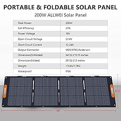 ALLWEI Solar Generator 2000W with 1 * 200W Solar