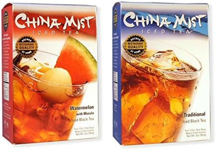 China Mist 2-Pack Bundle - Watermelon with Marula Iced Black Tea &amp; Traditional Black Iced Tea