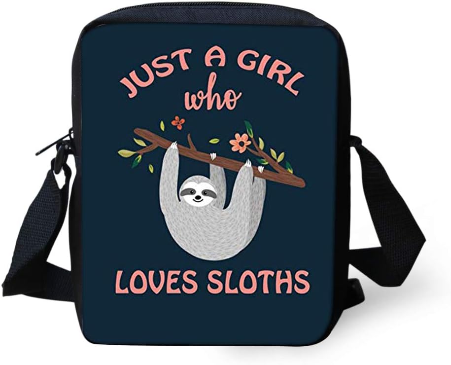 UOIMAG Women Gift Sloth Bags Mini Messenger Bag Girls Small School Shoulder Bag Casual Cross Body Bag