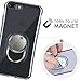 iPhone 7 Plus Clear Case, iPhone 8 Plus Case Black with Ring Holder, WXY Magnetic Case Shock-Absorption for Apple iPhone 8 Plus 5.5'' 2017 (Black Clear)