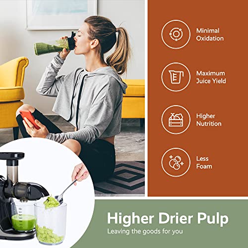 Jocuu Slow Masticating Juicer with 2Speed Modes Cold Press Juicer