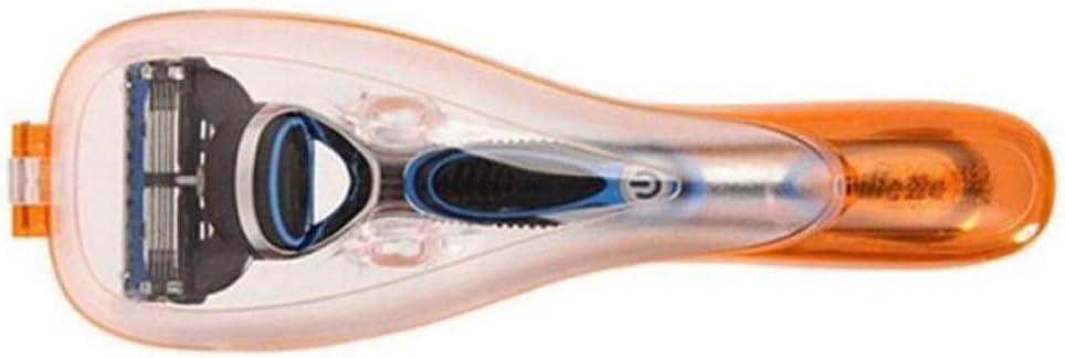 AkoMatial Portable Travel Razor Protector Case, Portable Men Razor Handle Shaver Blade Holder Camping Travel Storage Box Case