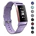 hooroor Canvas Woven Bands Compatible for Fitbit Charge 3 and Charge 3 SE Fitness Activity Tracker, Breathable Fabric Soft Accessory Sports Replacement Band Wristbands Strap Women Men(Lavender, Large)