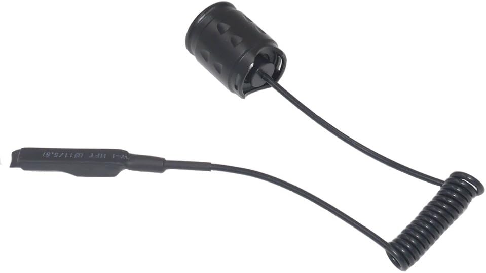 WKDUN INC Dual Mode 2 Mode Remote Pressure Switch Rat Tail Switch for T20 IR 38mm Lens Flashlight Torch,Di-functional 2-in-1 Pressure Switch for T20 Flashlight Torch(Rat Tail Only)