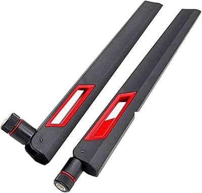 HighZer0 Electronics 10dBi Wi-Fi Antennas Dual Band SMA Male Black Red 2 Pack