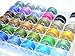 Ceeyali 36 Pcs Bobbins with Assorted Colors Sewing Thread and Bobbin Case Organizer Come with Measure Tape Compatible for Brother Singer Babylock Janome etc (36 Pcs Assorted Colors)