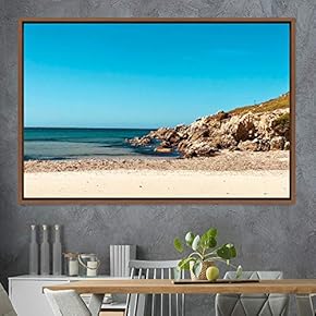 signwin Framed Canvas Wall Art Coastal Scenery Aerial...