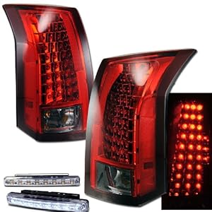 Amazon.com: 2003-2007 CADILLAC CTS SEDAN REAR BRAKE TAIL LIGHTS RED