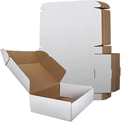 RLAVBL 20 Pack Small White Corrugated Shipping Boxes 12x9x3 in