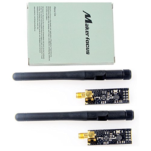 Makerfocus 2pcs Wireless Module NRF24L01+PA+LNA in Antistatic Foam Arduino Compatible with Antenna