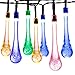 20ft 30 LED Outdoor Solar String lights, Oak Leaf Waterproof Decorative Garden Crystal Fairy Lights(Multi Color)