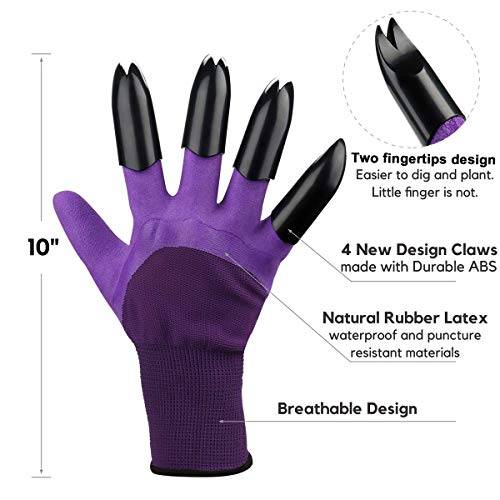 Gardening Genie Gloves with Fingertips Claw - Waterproof, Breathable, Thornproof Garden Glove for Di - //coolthings.us