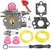 Buckbock WT-875 Carburetor with Fuel Line Filter for Craftsman Poulan Pro Blower McCulloch Blower MAC GBV325 M325 M320 MC200VS BVM200C BVM200VS P200C P325 200mph Blower 545081855
