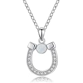 KoyeKei Western Necklace 925 Sterling Silver Turquoise Western Pendant Country Jewelry Gifts for Cowgirl Cowboy