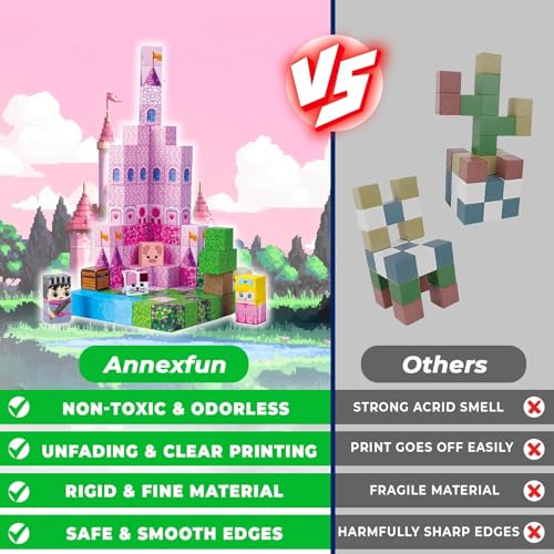 Magnetic Blocks, 100PCS Magnetic Building Blocks, Magnetic Castle Princess Castle Garden STEM Magnetic Building Cubes for Toddler Kids Toys, Christmas Birthday Gifts for Boys Girls (Castle)