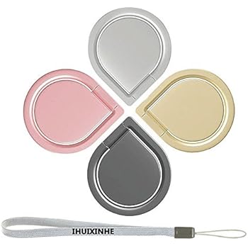 Cell Phone Finger Ring Holder, IHUIXINHE 4PCS 360 Rotation Water Drop Shape Grip Kickstand for iPhone 7 Plus 6 6S 5 5C 5S, Samsung Galaxy S8 S7 Edge, Tablet, Fit for Magnetic Car Mount