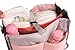 PK Baby Diaper Caddy - Bag in Tote Bag - Hanging Stroller Straps - Compact Nursery Organizer Storage in Girl Pink bundle set comes with a FREE Reusable Portable Waterproof Changing Pad Liner