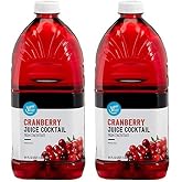 Amazon Brand - Happy Belly Juice Cocktail, Cranberry, 64 fl oz Bottle (Pack of 2)