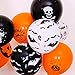 50 Pieces Halloween Latex Balloons, 12 Inch Pumpkin Bat Ghost Skull Specter Spider Web Balloons for Halloween Party Decorations, Trick or Treat Toys, School Classroom Game, Kids Hand Out