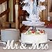 Mrs & Mr Sign Sweetheart Table Decorations - Letters for Wedding Photo Props, Party Banner Decoration (White)