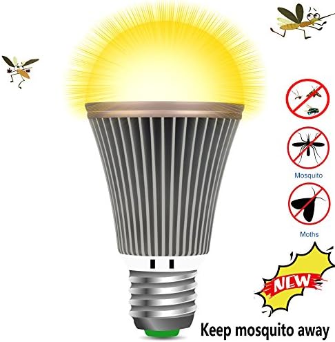 OSIDU Mosquitoes Repellent Light - LED Amber Yellow Bug Light Bulb Outdoor Porch Light Bulb LED Bug Repellent Warm Lamp Bulb Home Insect Repellent Pest Control for Patio Deck Farm Ranch E26 E27 9W