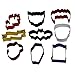 Wilton Color-Coated Metal Cookie Cutters For Halloween And Fall, 9-Count