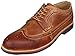 PhiFA Men's Distressed Genuine Leather Wingtips Oxfords Lace-ups