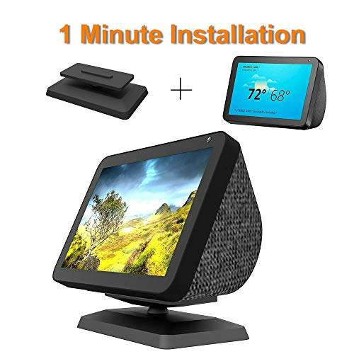 NUOSWEK Upgrade Swivel Stand for Smart Speaker Show 8 with Stronge Magnet, Tilt Range Adjustable, Anti-Slip (Black) - Image 3