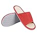 Urban CoCo Unisex Four Season Stripe Indoor Linen House Slipper (5-8 B(M) US, Orange)