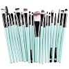 CINIDY 20 pcs Makeup Brush Set tools Make-up Toiletry Kit Wool Make Up Brush Set (Black)