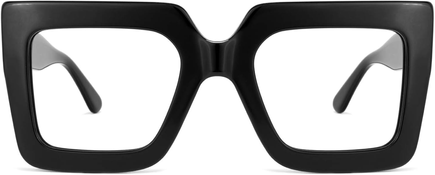 Zeelool Chic Acetate Thick Oversized Square Blue Light Blocking