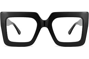 Zeelool Stylish Thick Oversized Square Blue Light Blocking Glasses for Women 100% UV400 Protection Brandon VFP0306