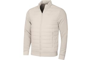 Calvin Klein Mens Hybrid Quilted Fleece Funnel Neck Jacket