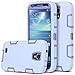 Galaxy S4 Case, Knox Armor S4 Case - ULAK Shockproof Hybrid Rubber Combo Case Cover 3in1 [Rigid Plastic+Soft Silicone] for Samsung Galaxy S4 IV i9500 (Purple+Lilac)