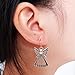 Silver Gold Two Tone Angel Dangle Earrings For Women Girls Christmas Gifts Alloy RareLove
