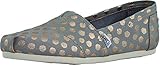 TOMS Women's Classics Flat Drizzle Grey/Rose Gold Foil Polka Dot Size 8.5 B(M) US