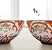 Cereal Bowls Set 2 Serving Bowl for Pasta Soup, Embossed Hand Painted Stoneware, 28 Oz Large