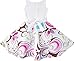 Sunny Fashion Girls Dress Purple Paisley Flower Print Double Bow Tie
