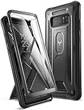 YOUMAKER Kickstand Case for Galaxy Note 8, Full Body with Built-in Screen Protector Heavy Duty Protection Shockproof Rugged Cover for Samsung Galaxy Note 8 (2017) 6.3 Inch - Black