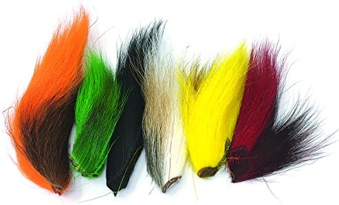 Bucktail Tips Variety 6 Pack for Fly Tying or Tying Flies.