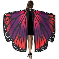 HITOP Butterfly Wings For Women, Butterfly Shawl Fairy Ladies Cape Nymph Pixie Costume Accessory