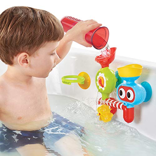 Yookidoo Baby Toddler Bath Toy (Ages 1-3) Spinning Gears & Rotating Googly Eyes - Mold Free Suction Cups Attach to Any Bath Tub or Shower - Spin N Sprinkle Water Lab - Great for Boys, Girls, & Kids