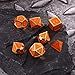 Hestya 7 Pieces Metal Dices Set Game Polyhedral Solid Metal Dice Set with Storage Bag for Role Playing Game Math Teaching