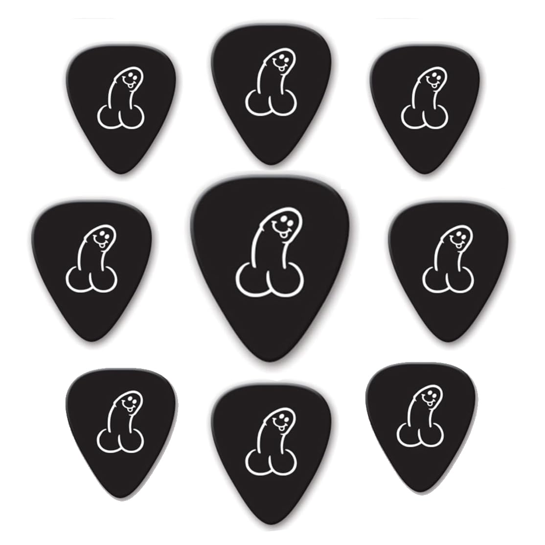 Pack of 9 x DickPicks - Celluloid Electric & Acoustic Guitar Pick Plectrums - 0.71mm 'Floppy'